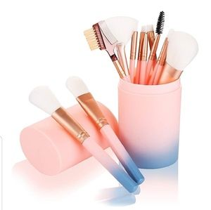 12 Piece Make Up Brush Set w/Case